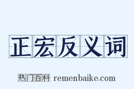 正宏反义词是什么意思的图片